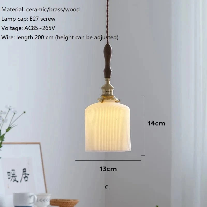 Suspension LED en céramique japonaise pour cuisine de restaurant | Marco Lucetti C