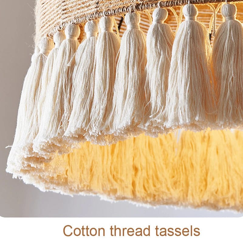 Suspension LED en chanvre tissé à la main - Style bohème Wabi Sabi Crafted | Marco Lucetti