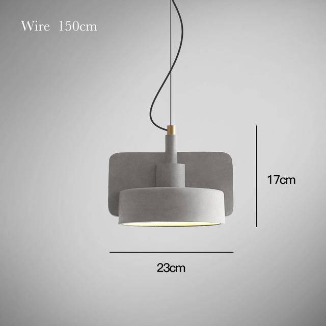 Suspension LED en ciment design | Marco Lucetti Gris - A