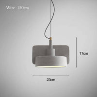 Suspension LED en ciment design | Marco Lucetti Gris - A