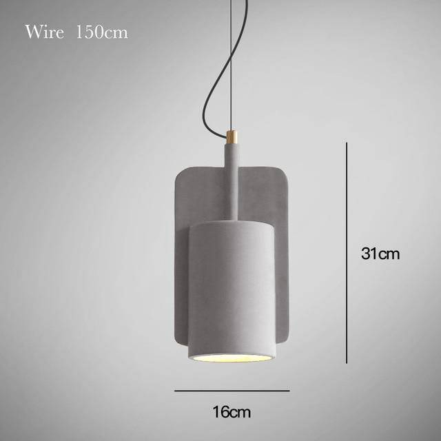 Suspension LED en ciment design | Marco Lucetti Gris - B
