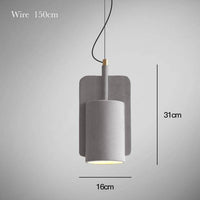 Suspension LED en ciment design | Marco Lucetti Gris - B