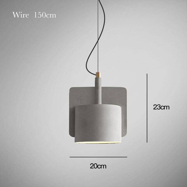 Suspension LED en ciment design | Marco Lucetti Gris - C