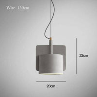 Suspension LED en ciment design | Marco Lucetti Gris - C