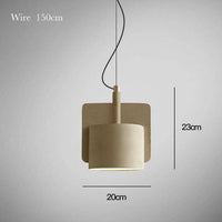 Suspension LED en ciment design | Marco Lucetti Jaune - C