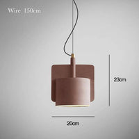 Suspension LED en ciment design | Marco Lucetti Rouge - C