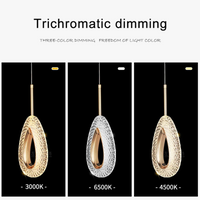 Suspension LED en cristal de style nordique