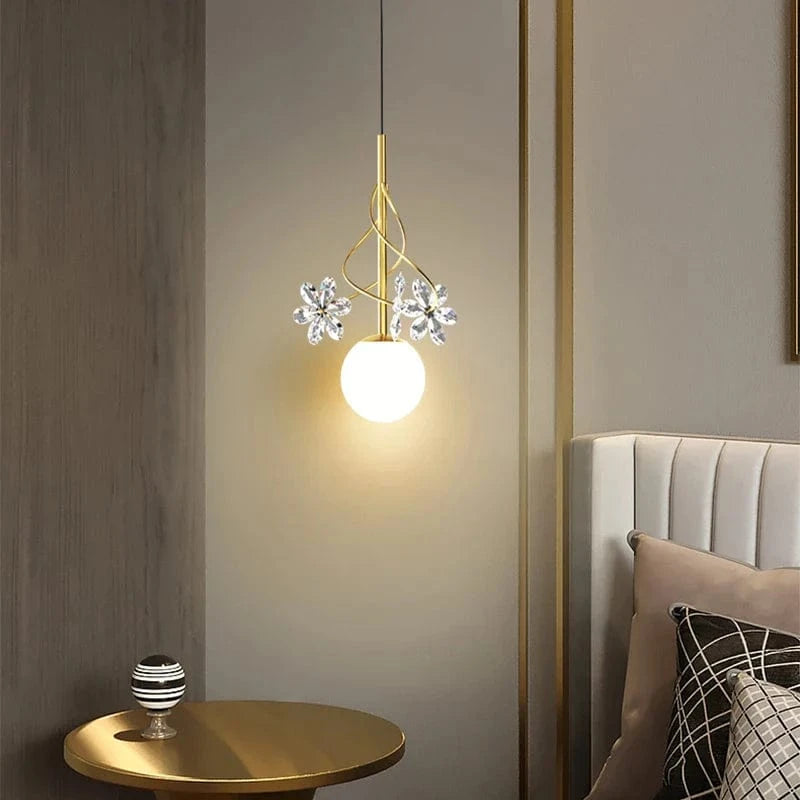 Suspension LED en cristal nordique, design décoratif | Marco Lucetti