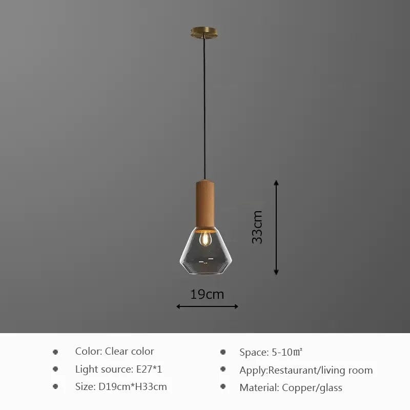 Suspension LED en cuivre au design nordique de luxe | Marco Lucetti