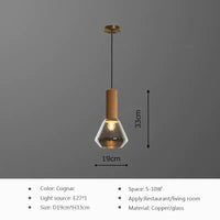Suspension LED en cuivre au design nordique de luxe | Marco Lucetti