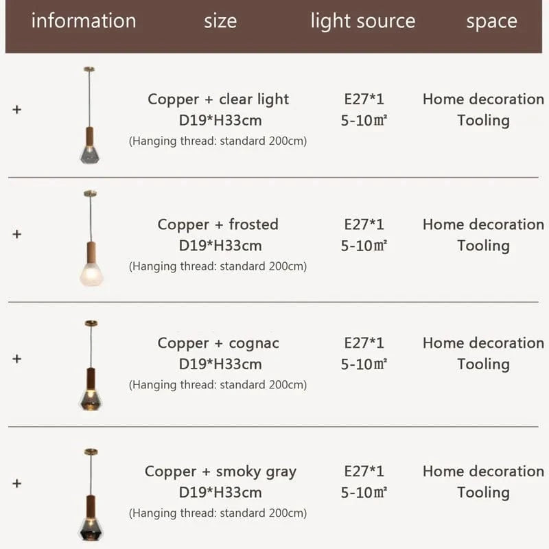 Suspension LED en cuivre au design nordique de luxe | Marco Lucetti