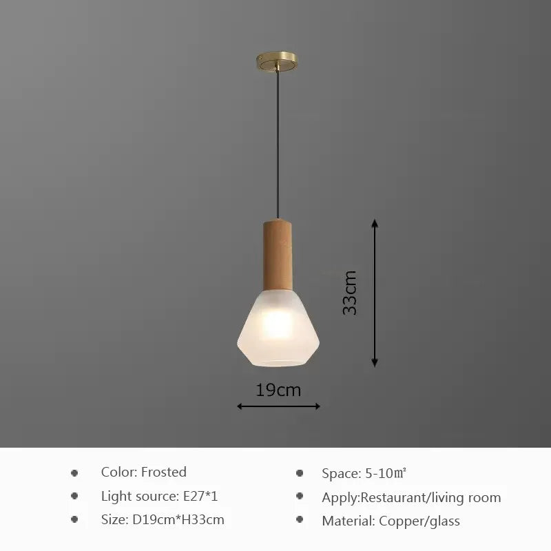 Suspension LED en cuivre au design nordique de luxe