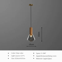 Suspension LED en cuivre au design nordique de luxe