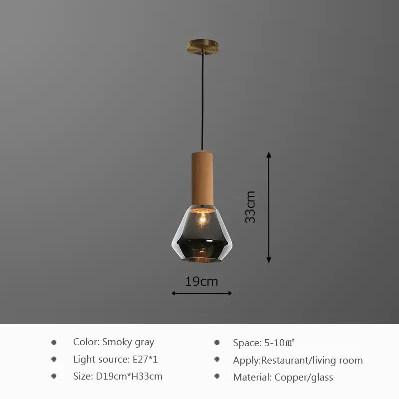 Suspension LED en cuivre au design nordique de luxe