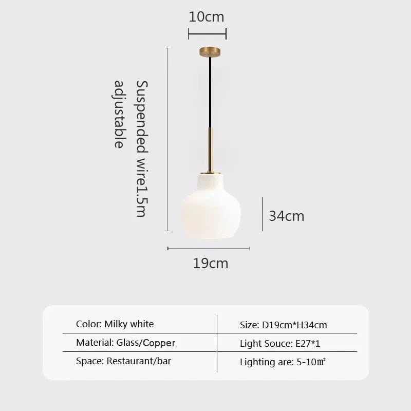 Suspension LED en cuivre vintage | Marco Lucetti PL814B / Blanc froid
