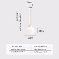 Suspension LED en cuivre vintage | Marco Lucetti PL814B / Blanc froid