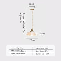 Suspension LED en cuivre vintage | Marco Lucetti PL814E / Blanc froid