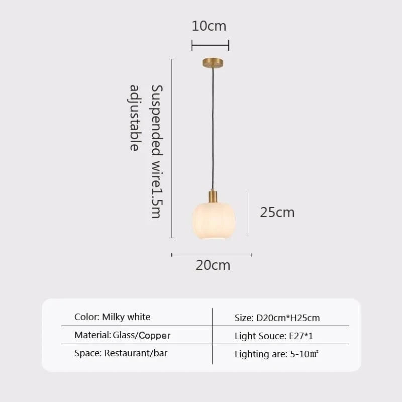 Suspension LED en cuivre vintage | Marco Lucetti PL814F / Blanc froid