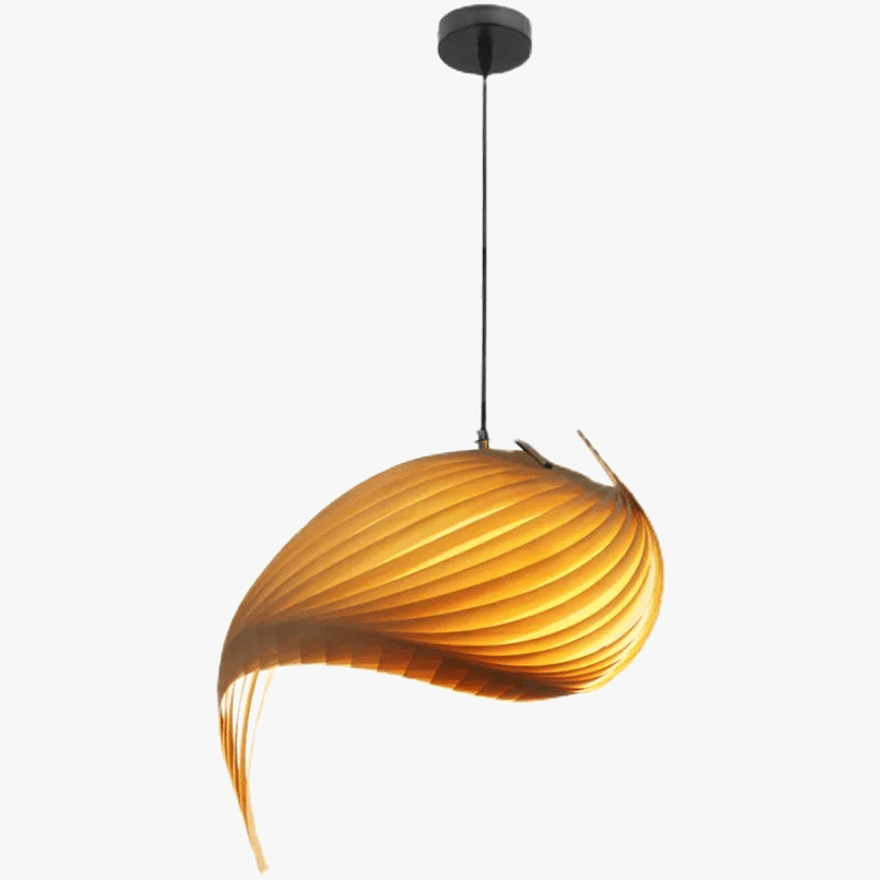 Suspension LED en érable plié - Design Japonais | Marco Lucetti