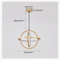 Suspension LED Rotative en Forme de Cercle
