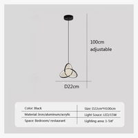 Suspension LED Rotative en Forme de Cercle