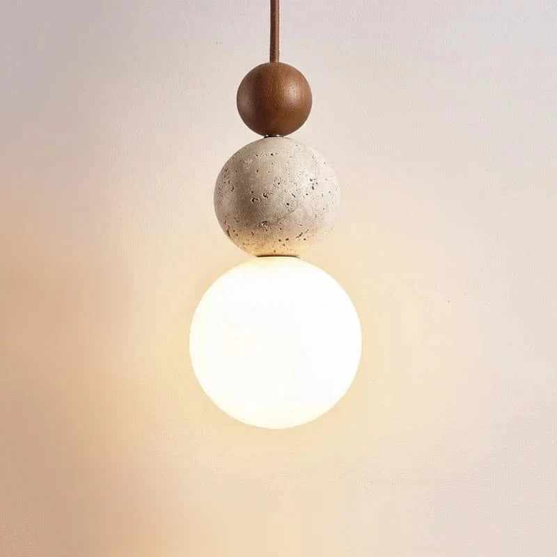 Suspension LED en forme de gourde ronde en tuf jaune Wabi Sabi® | Marco Lucetti