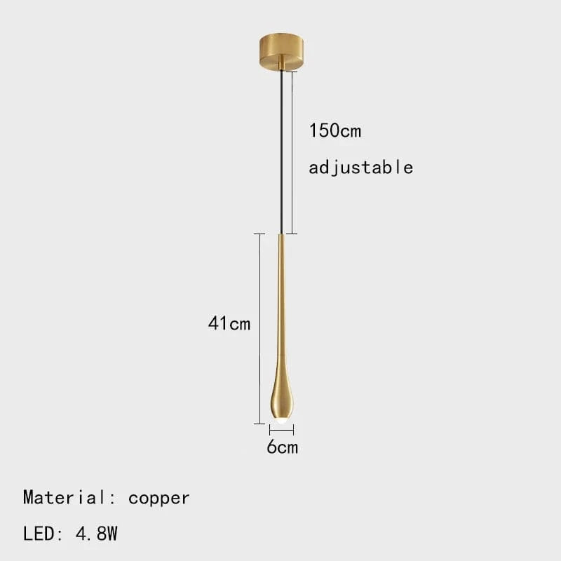Suspension LED en laiton au design moderne - Luminance Luxe | Marco Lucetti Or