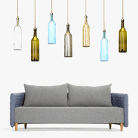 Suspension LED en laiton et verre design contemporain décoratif | Marco Lucetti