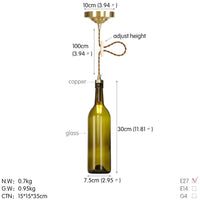 Suspension LED en laiton et verre design contemporain décoratif | Marco Lucetti Brun / 0-5W