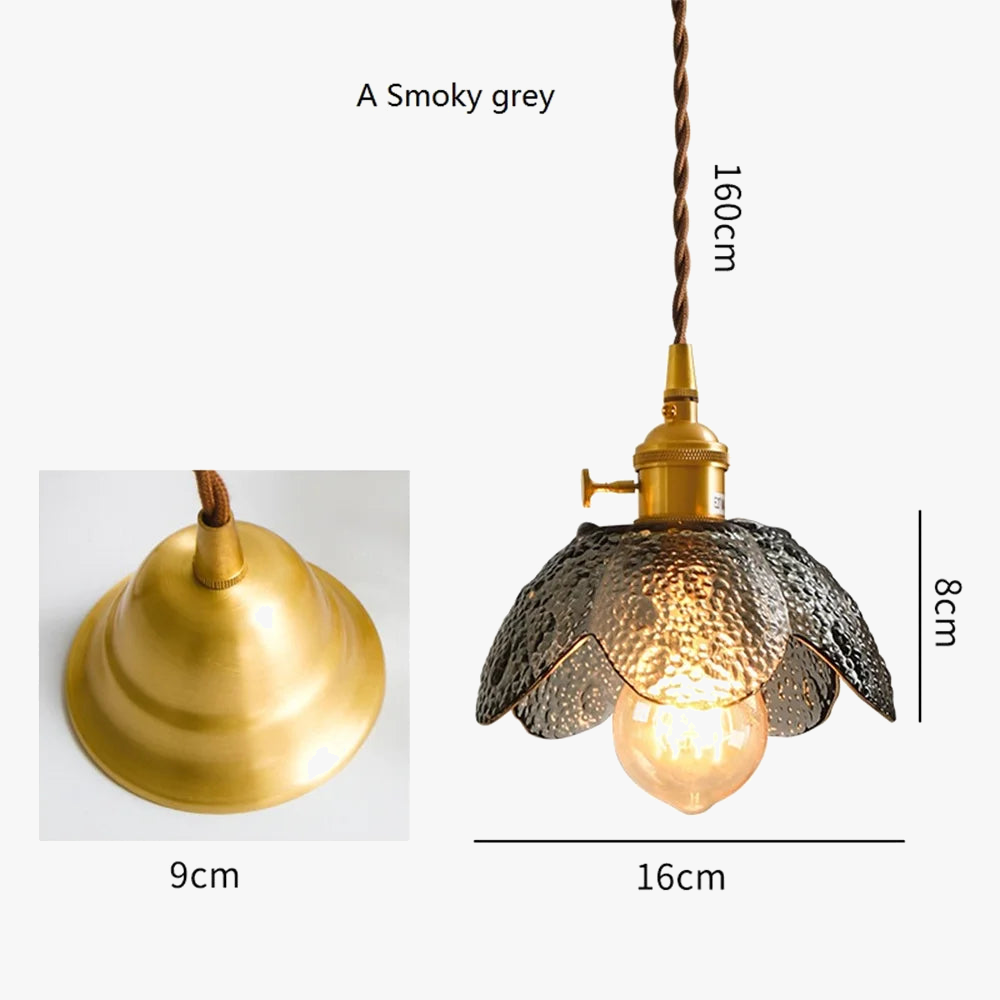 Suspension LED en laiton et verre - Design Nordique Moderne et Antique