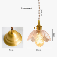 Suspension LED en laiton et verre - Design Nordique Moderne et Antique