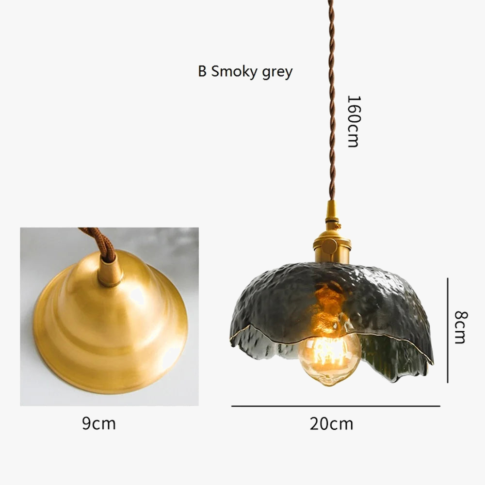 Suspension LED en laiton et verre - Design Nordique Moderne et Antique