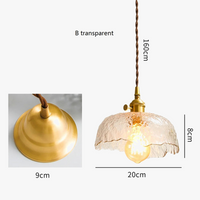 Suspension LED en laiton et verre - Design Nordique Moderne et Antique