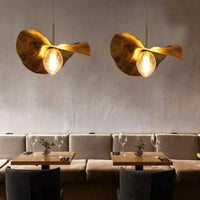 Suspension LED en laiton feuille de Lotus pour un éclairage moderne et élégant | Marco Lucetti