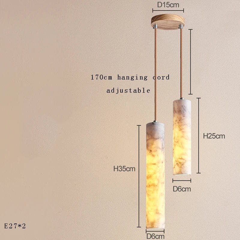 Suspension LED en marbre design de luxe | Marco Lucetti 25 35 cm / Argent / Dimmable