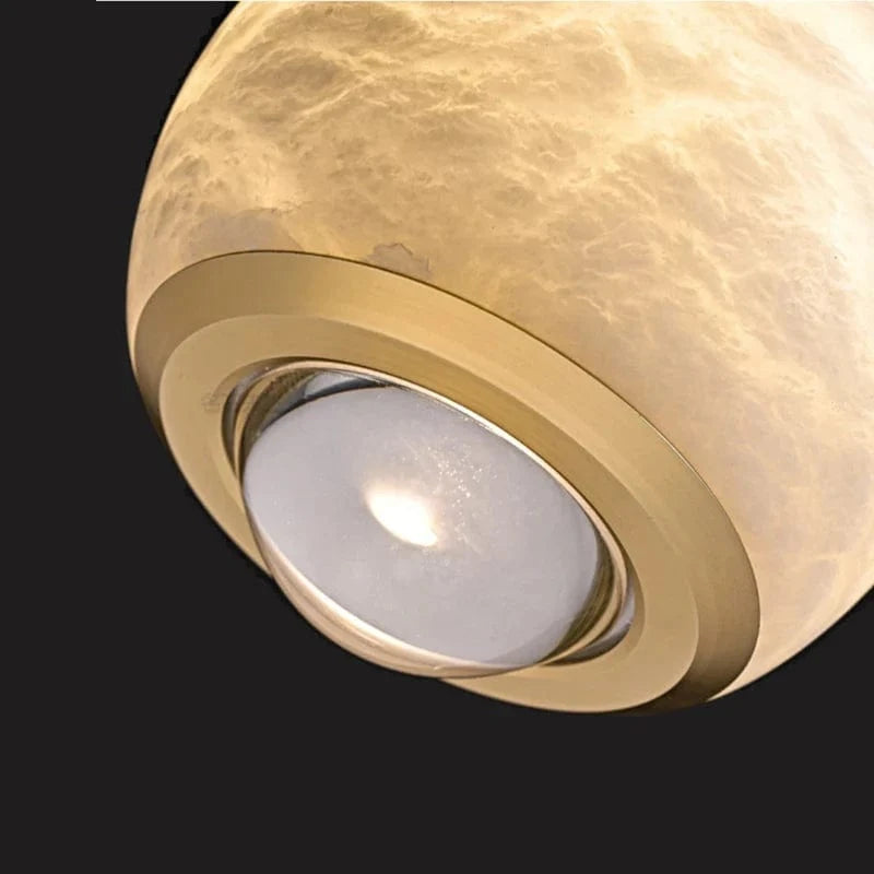 Suspension LED en marbre espagnol naturel | Marco Lucetti