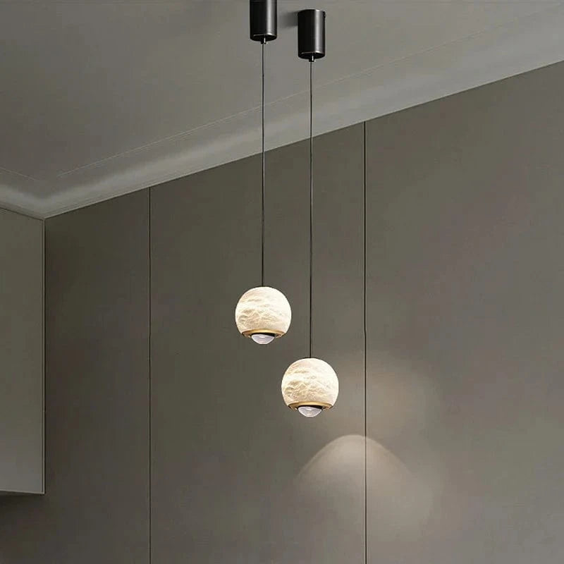 Suspension LED en marbre espagnol naturel | Marco Lucetti
