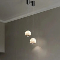Suspension LED en marbre espagnol naturel | Marco Lucetti