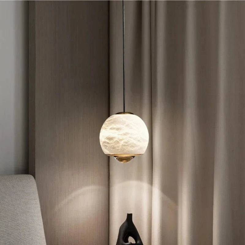 Suspension LED en marbre espagnol naturel | Marco Lucetti