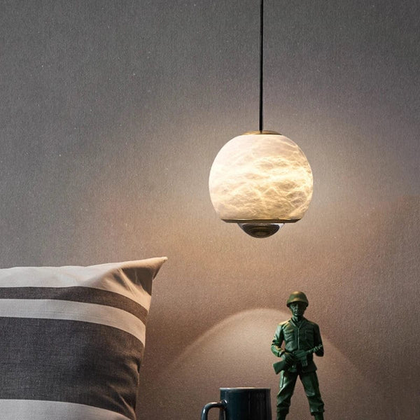 Suspension LED en marbre espagnol naturel | Marco Lucetti