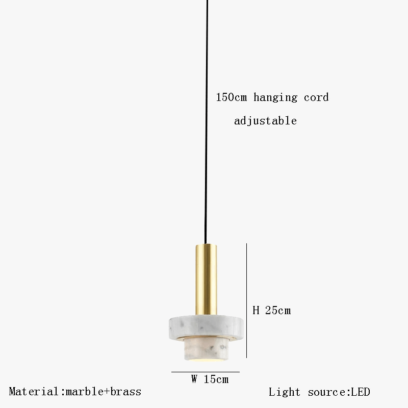 Suspension LED en marbre pour illuminer votre intérieur | Marco Lucetti