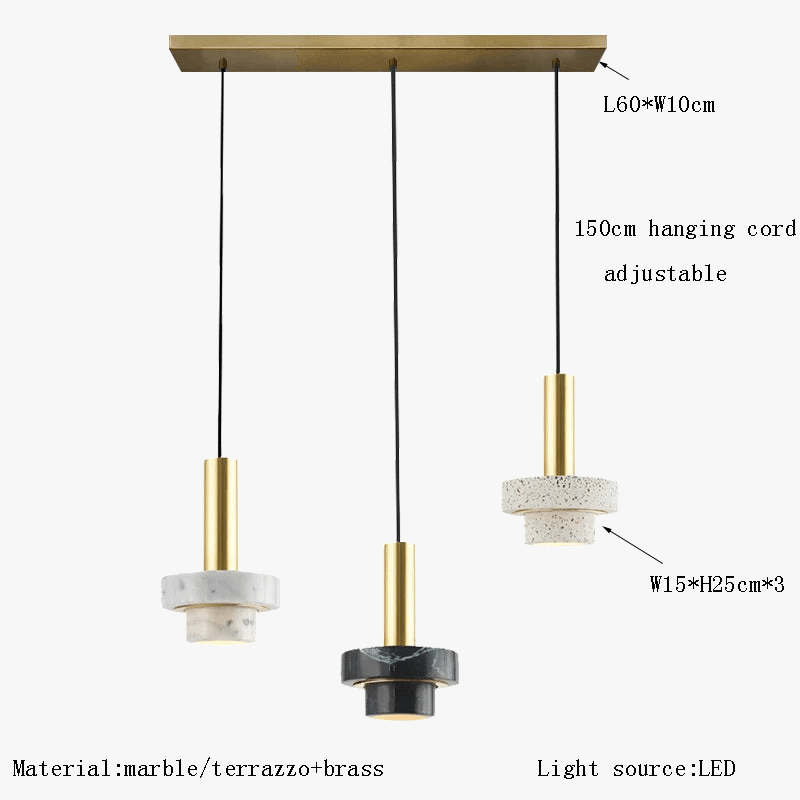 Suspension LED en marbre pour illuminer votre intérieur | Marco Lucetti