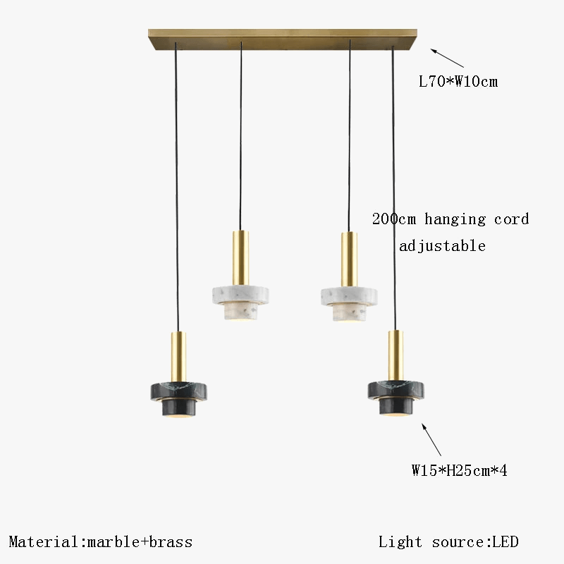 Suspension LED en marbre pour illuminer votre intérieur | Marco Lucetti