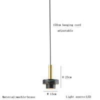 Suspension LED en marbre pour illuminer votre intérieur | Marco Lucetti A vert / Lumière blanche