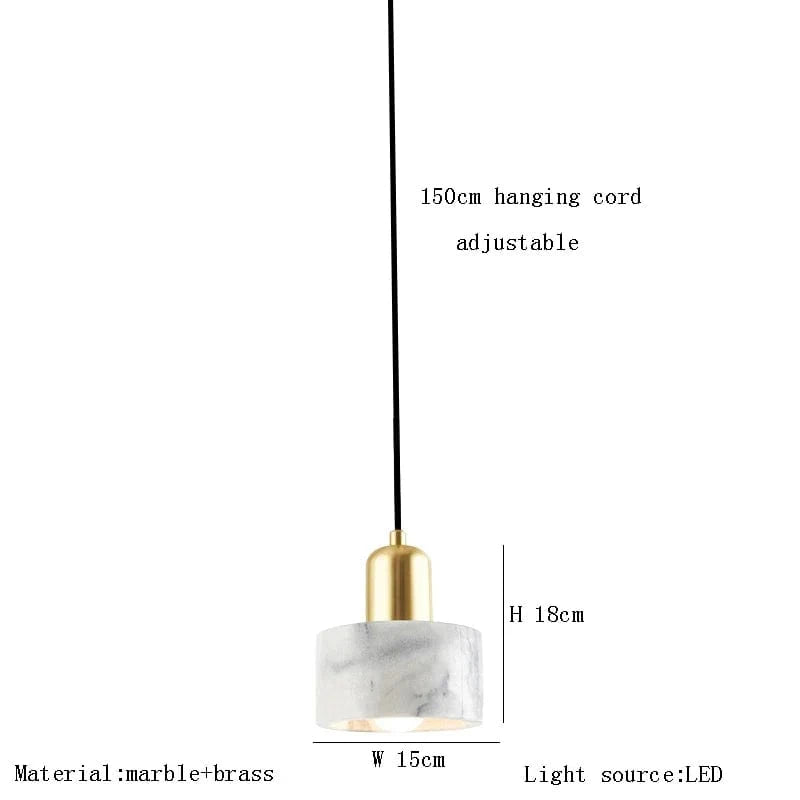 Suspension LED en marbre pour illuminer votre intérieur | Marco Lucetti Flocon de neige B / Dimmable