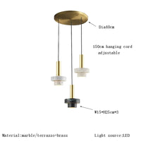 Suspension LED en marbre pour illuminer votre intérieur | Marco Lucetti Tour 3 / Lumière chaude