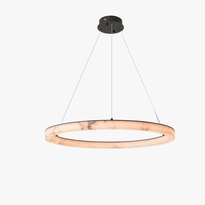 Lustre LED rond en marbre de haute qualité