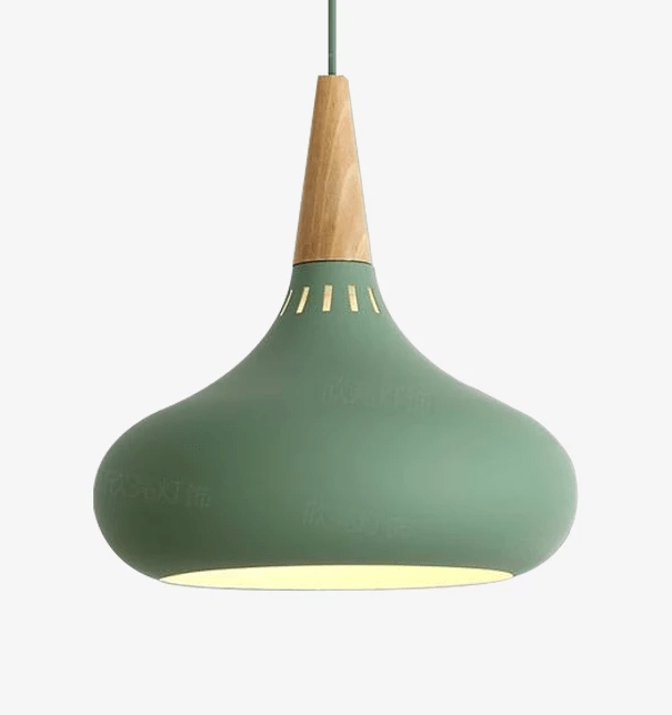 Suspension Loft LED en métal et bois