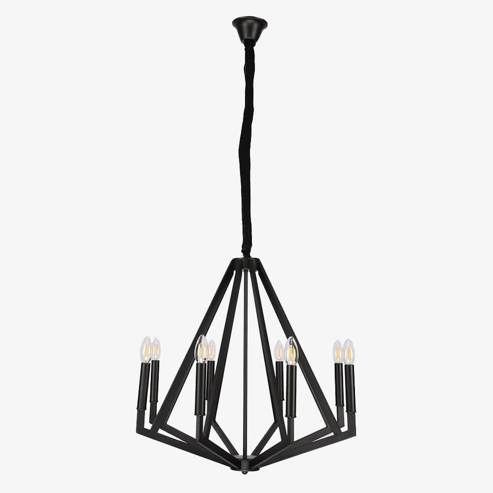 Suspension LED en métal Strassy Diamond | Marco Lucetti Noir