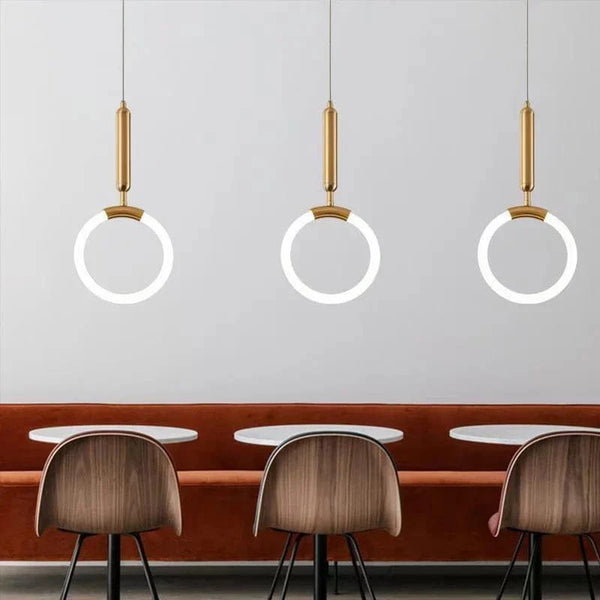 Suspension LED en or - Anneau suspendu | Marco Lucetti